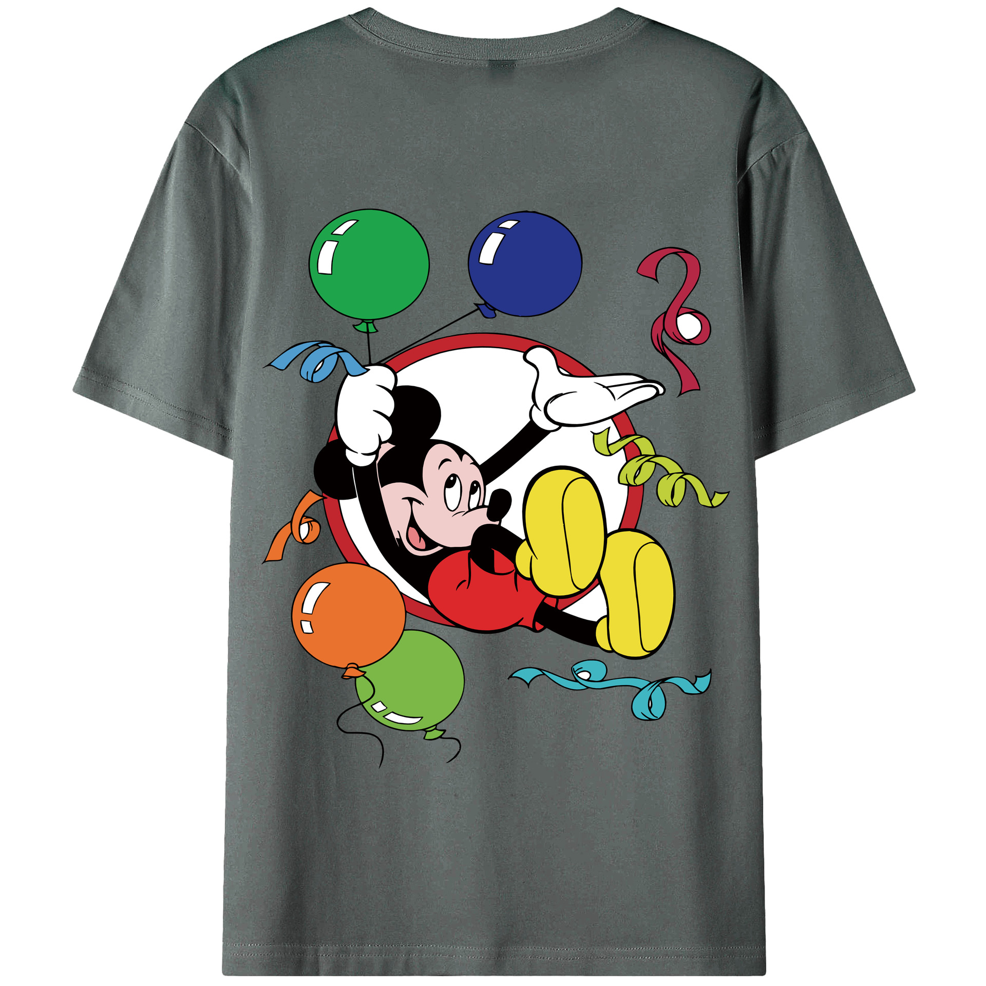 （画像用） ミッキーマウス Mickey Mouse 綿100％半袖Tシャツ（背面プリント）